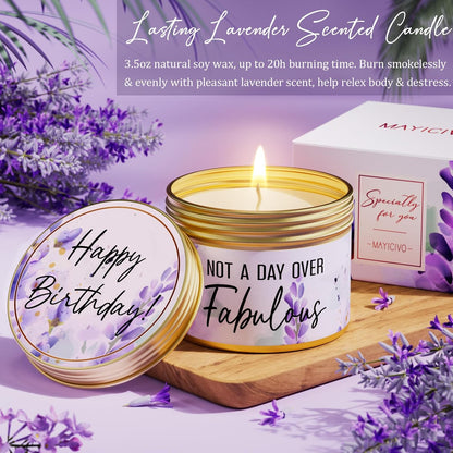 Birthday Gifts for Women Friendship, Lavender Relaxing Spa Gifts Basket Set for Women, Self Care Gifts Unique Happy Birthday Gifts Idea for Mom Her Best Friends Sister Wife Girlfriend Coworker Teacher